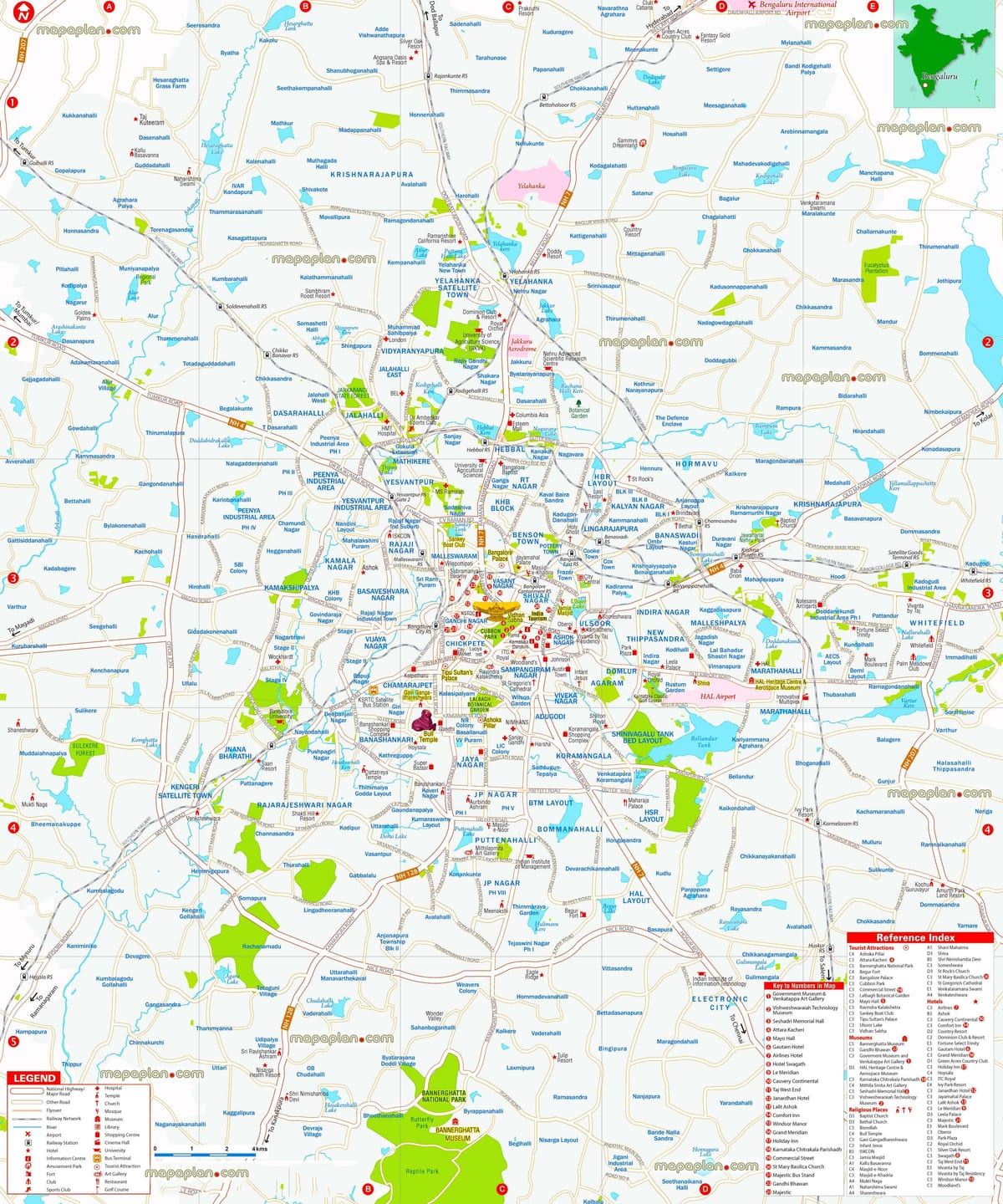 asukoht kaardil Bangalore