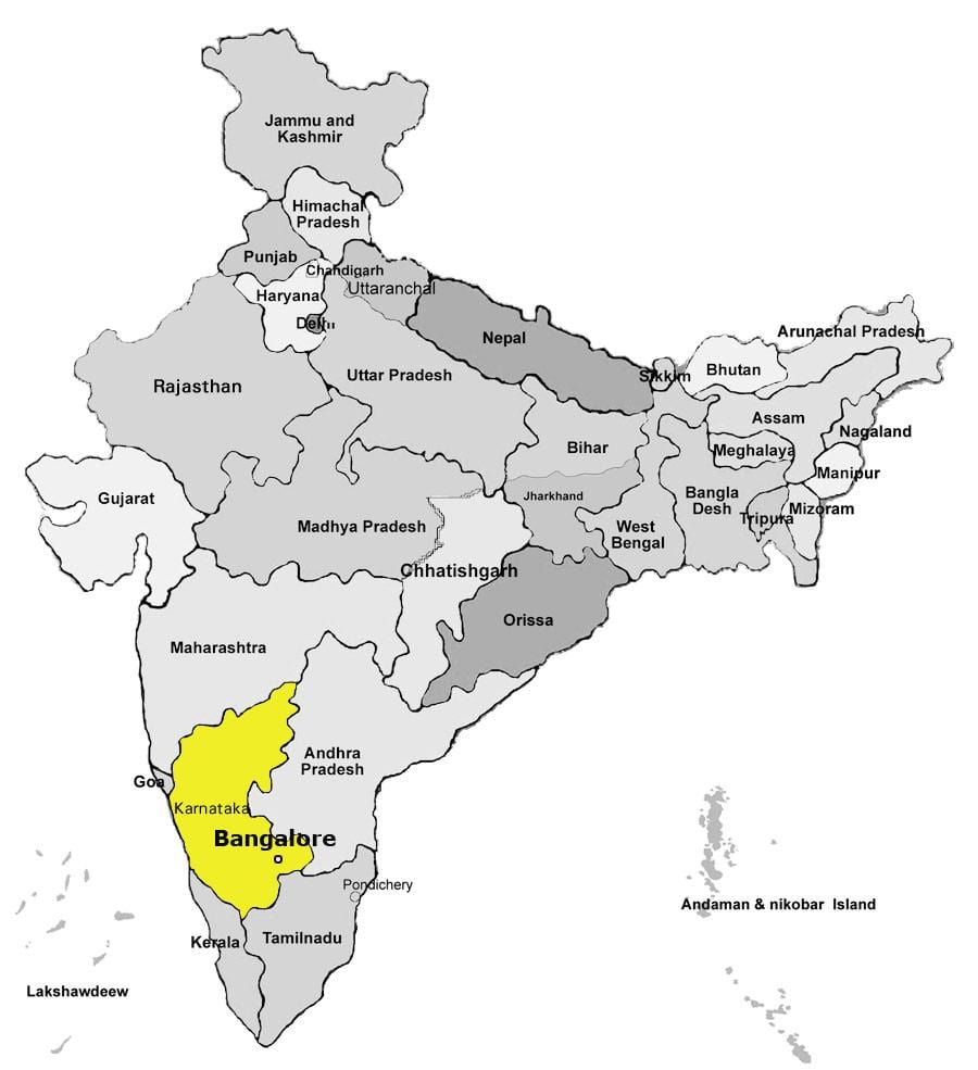 kaart Bangalore india