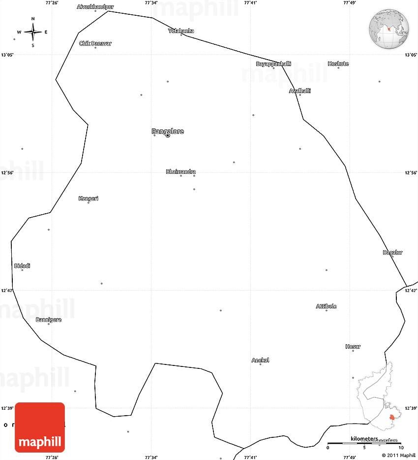 Bangalore ülevaade kaart