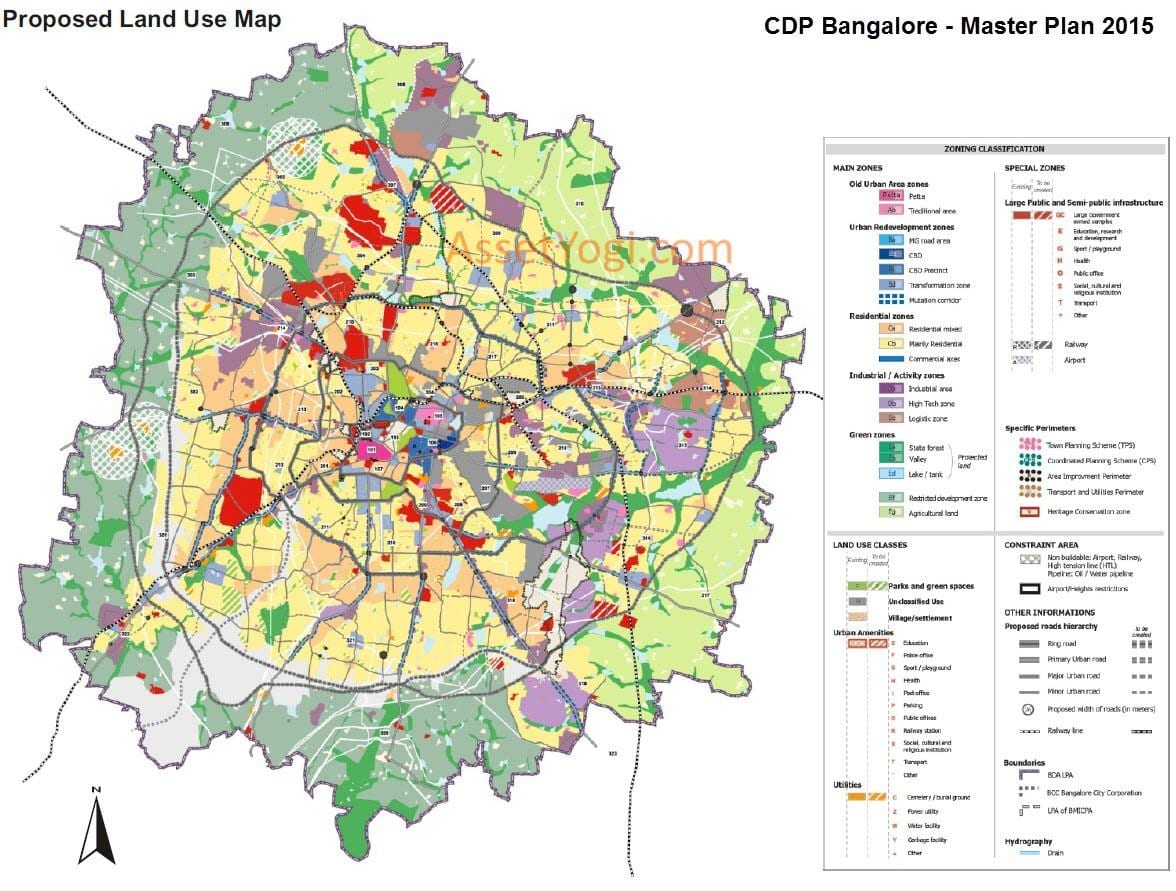 maakasutuse kaart, Bangalore