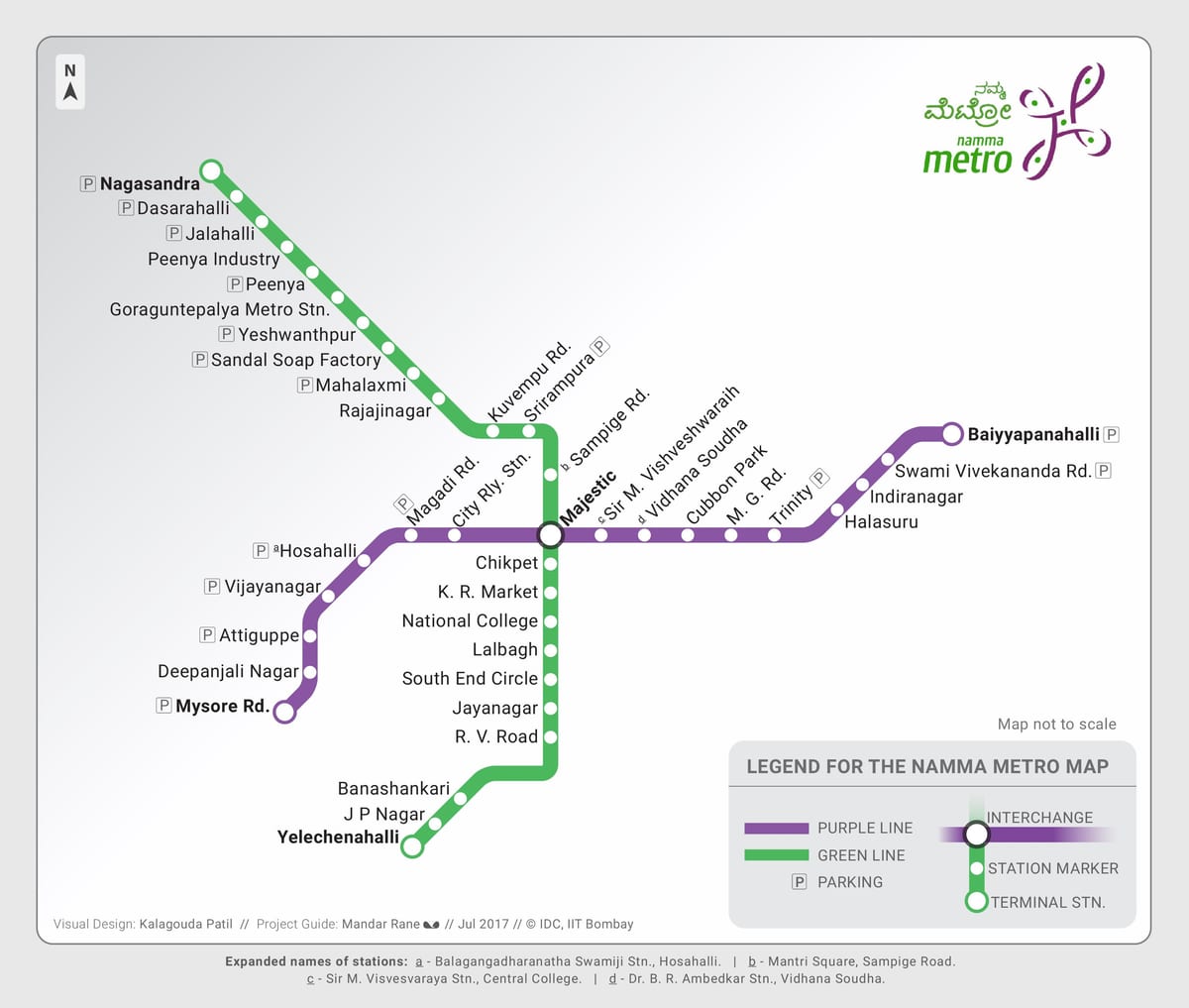 metroo kaart Bangalore