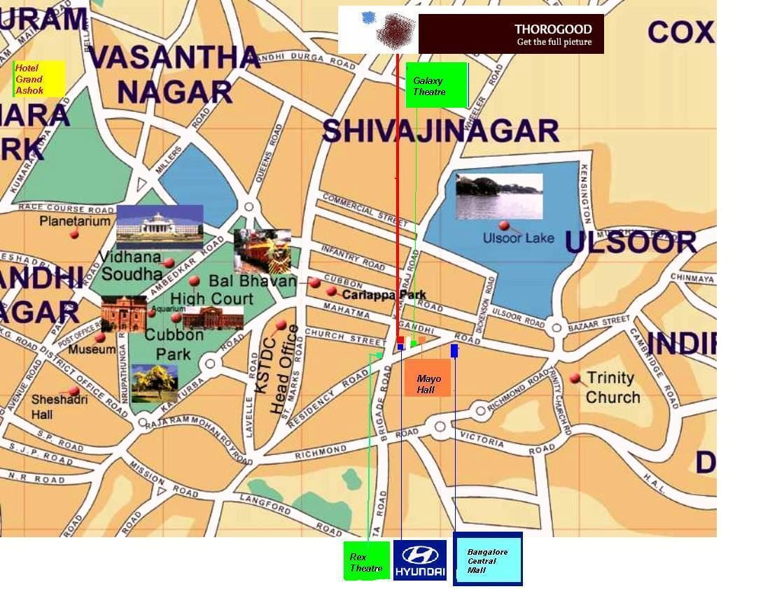 Ulsoor Bangalore kaart