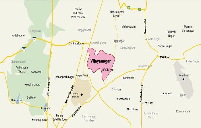 kaart Vijayanagar Bangalore